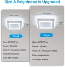 Riserva Quadratische LED Deckenleuchte Weiß 30cm 30W 6500K Acryl Bild 3