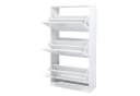 Mondeer Schuhschrank 3 Klappen 2 Schuhablagen 63 x 120 x 24 cm Bild 4