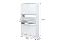 Mondeer Schuhschrank 3 Klappen 2 Schuhablagen 63 x 120 x 24 cm Bild 5