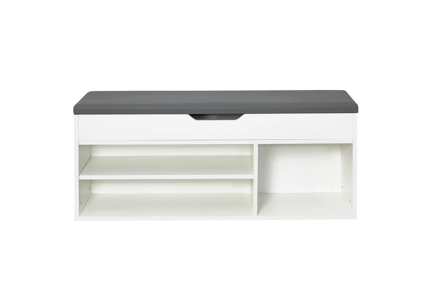 Mondeer Schuhbank Schuhhocker aus E1 Holzspanplatte 104 x 45 x 30 cm Weiß - Bild 2