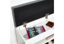Mondeer Schuhbank Schuhhocker aus E1 Holzspanplatte 104 x 45 x 30 cm Weiß Bild 4