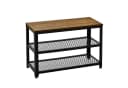 Mondeer Schuhbank Schuhregal Eisen-Holz Schuhschrank 73 x 45 x 30 cm Bild 2