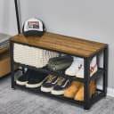 Mondeer Schuhbank Schuhregal Eisen-Holz Schuhschrank 73 x 45 x 30 cm Bild 3