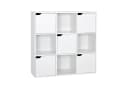 Mondeer Bücherregal Bücherschrank 9 Fächer mit 5 Türen Modern Bild 2