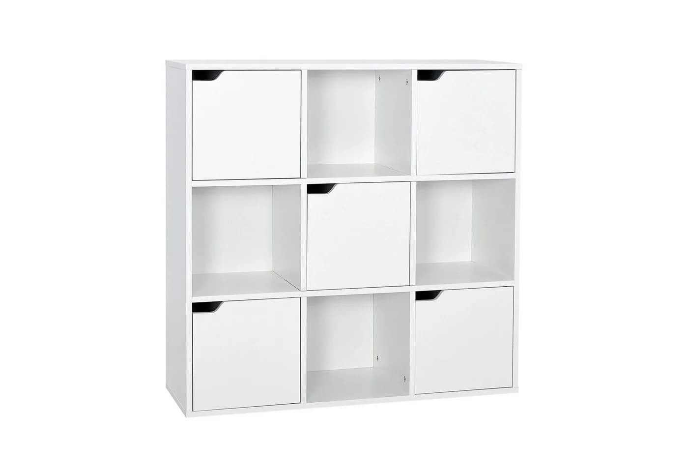 Mondeer Bücherregal Bücherschrank 9 Fächer mit 5 Türen Modern - Bild 2
