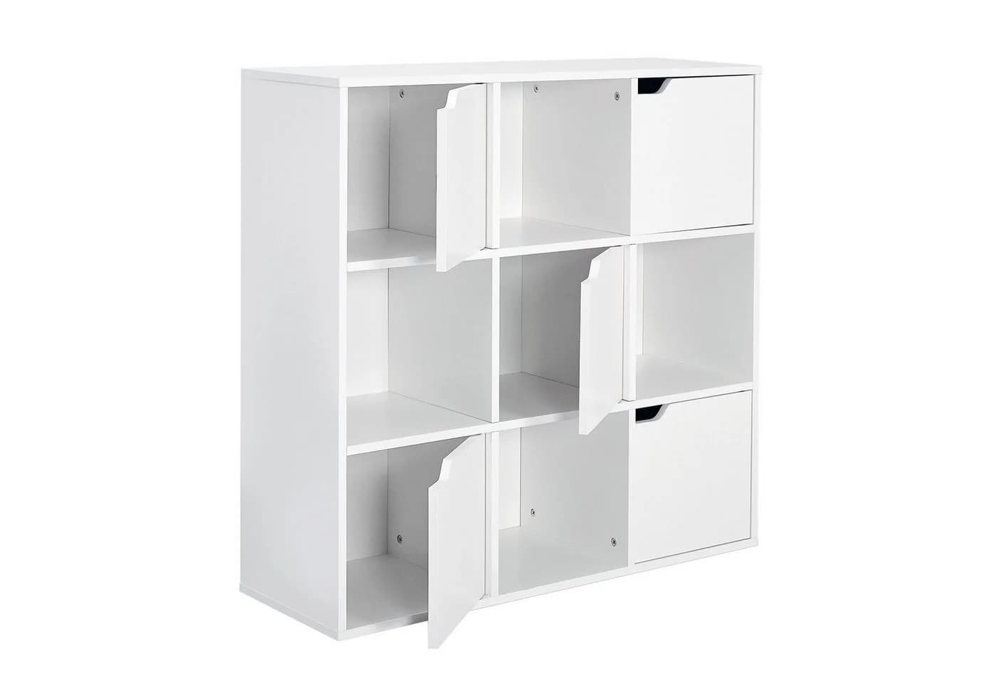 Mondeer Bücherregal Bücherschrank 9 Fächer mit 5 Türen Modern - Bild 4