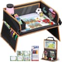 POPOLIC Spieltisch Doppelfunktion Kinder Reisetisch mit Transparenter Zeichnungsfilm Bild 2