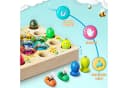 POPOLIC Magnetische Angelspiel 2 in 1 Montessori Spielzeug Bunt Holzspielzeug Bild 4