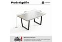 Jiexi Esstisch 110x70cm rechteckig MDF-Platte mit U-Metallgestell Bild 3