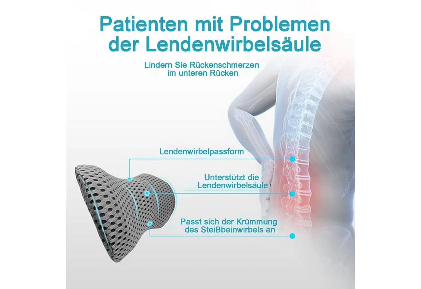 Mutig Rückenkissen Memory Foam Lendenwirbelkissen