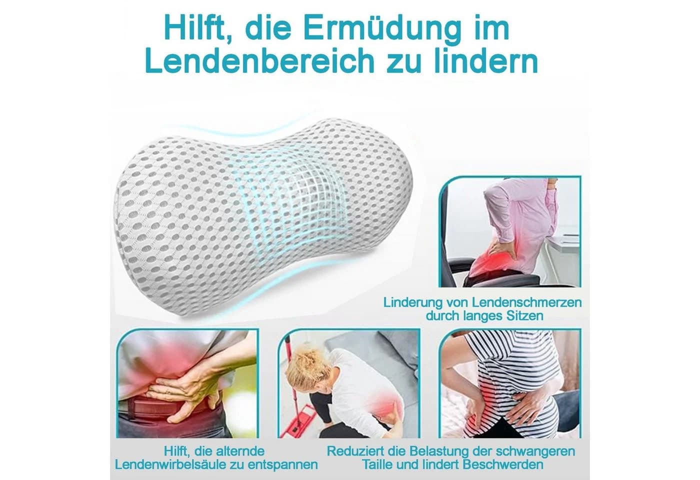 Mutig Rückenkissen Memory Foam Lendenwirbelkissen - Bild 3
