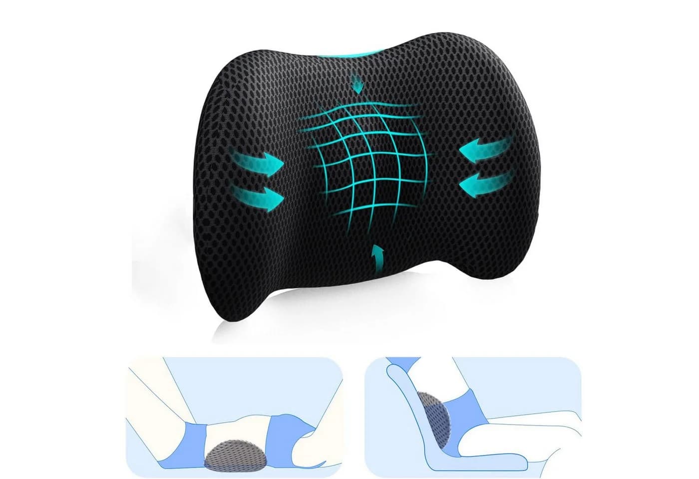 Mutig Rückenkissen Lumbalkissen Memory Foam - Bild 2