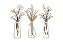 Mutig 3-teiliges Metall-Blumen-Wanddekoobjekt Gold Bild 2
