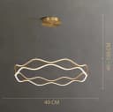 Ailiebe Design LED Pendelleuchte 40cm Gold Dimmbar Fernbedienung Bild 3