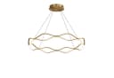 Ailiebe Design LED Pendelleuchte 40cm Gold Dimmbar Fernbedienung Bild 4