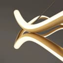 Ailiebe Design LED Pendelleuchte 40cm Gold Dimmbar Fernbedienung Bild 5