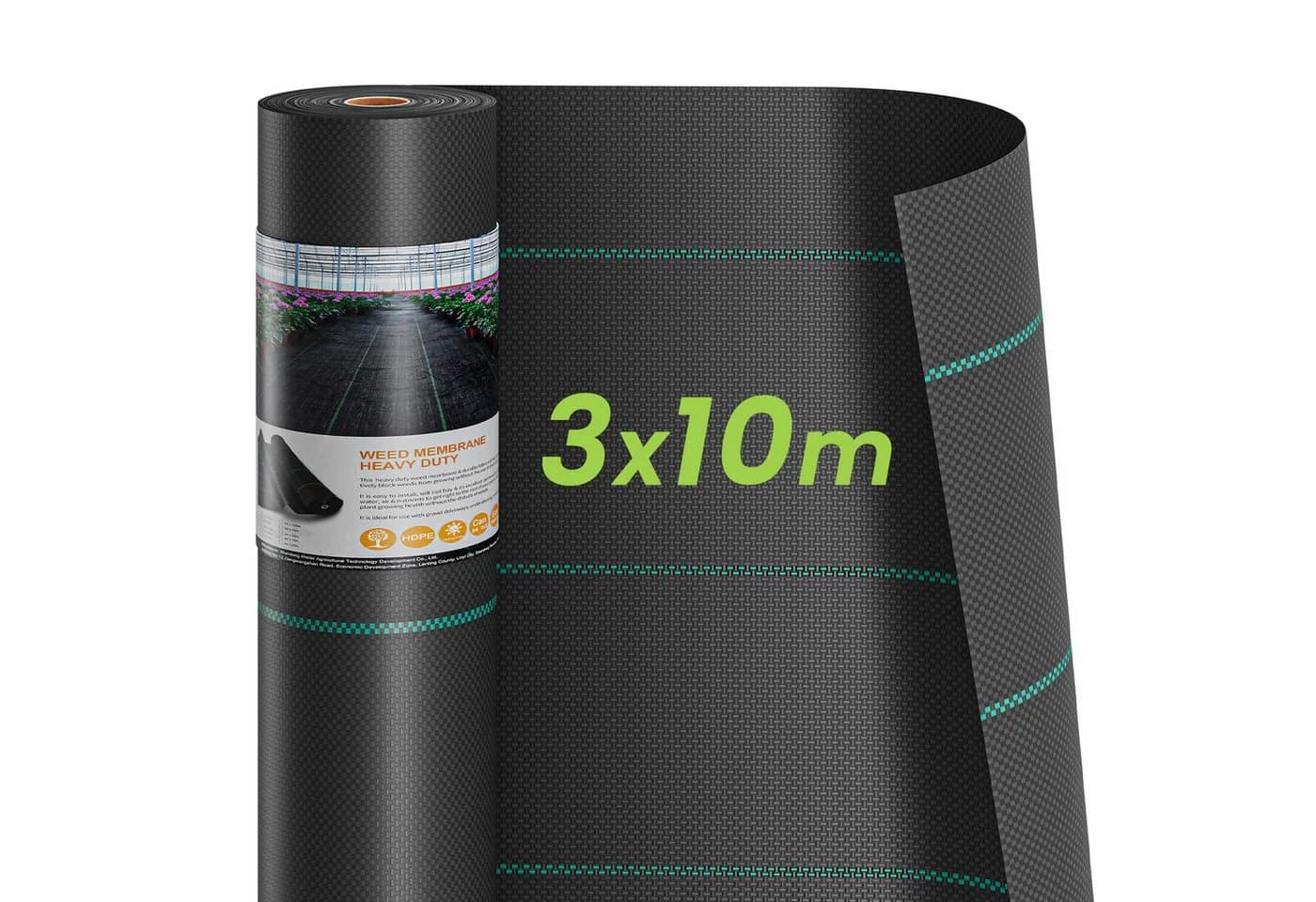 Dripex Unkrautvlies 90g/m² Wasserdurchlässig 3mx10m Rolle - Bild 2