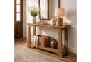 Tribesigns Konsolentisch Massivholz Landhausstil Braun Bild 1