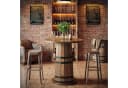Tribesigns Bartisch 90 cm rund Braun Schwarz Metall Bild 3