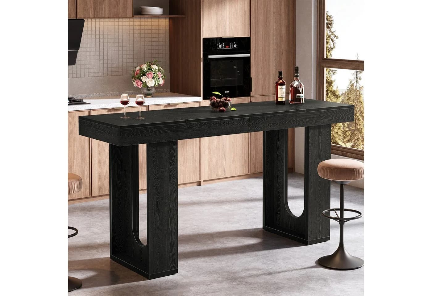 Tribesigns Bartisch Extralang 180 cm Schwarz - Bild 2