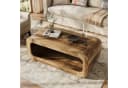 Tribesigns Couchtisch Rechteckig Braun Holz Bild 3