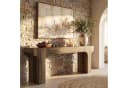 Tribesigns Konsolentisch 200cm Braunes Bogendesign Landhausstil Bild 1