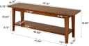 Tribesigns Schuhbank 140 cm Holz Aufbewahrungsbank Braun Bild 1