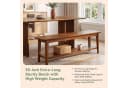 Tribesigns Schuhbank 140 cm Holz Aufbewahrungsbank Braun Bild 5
