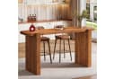 Tribesigns Bartisch 160cm Massivholz Braun Bild 2