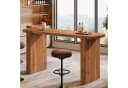 Tribesigns Bartisch 160cm Massivholz Braun Bild 4