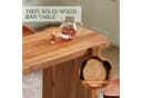 Tribesigns Bartisch 160cm Massivholz Braun Bild 5
