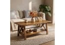 Tribesigns Couchtisch 120cm rechteckig Massivholz braun Bild 2