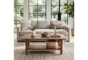 Tribesigns Couchtisch 120cm rechteckig Massivholz braun Bild 5