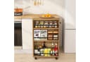 Tribesigns Beistellwagen schmal 4 Ebenen Braun Holz-Optik Bild 1