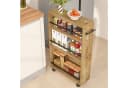Tribesigns Beistellwagen schmal 4 Ebenen Braun Holz-Optik Bild 2