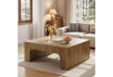 Tribesigns Couchtisch 100 cm Quadratisch Braun Holz Bild 2