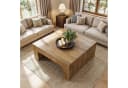 Tribesigns Couchtisch 100 cm Quadratisch Braun Holz Bild 3