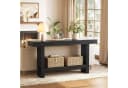 Tribesigns Konsolentisch 160 cm Massivholz Landhausstil Schwarz Bild 3