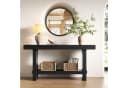 Tribesigns Konsolentisch 160 cm Massivholz Landhausstil Schwarz Bild 4