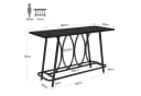 Tribesigns Bartisch 160 cm Schwarz Industrieller Esstisch Bild 1