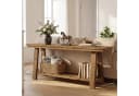 Tribesigns Konsolentisch 200 cm Massivholz Landhausstil Braun Bild 2