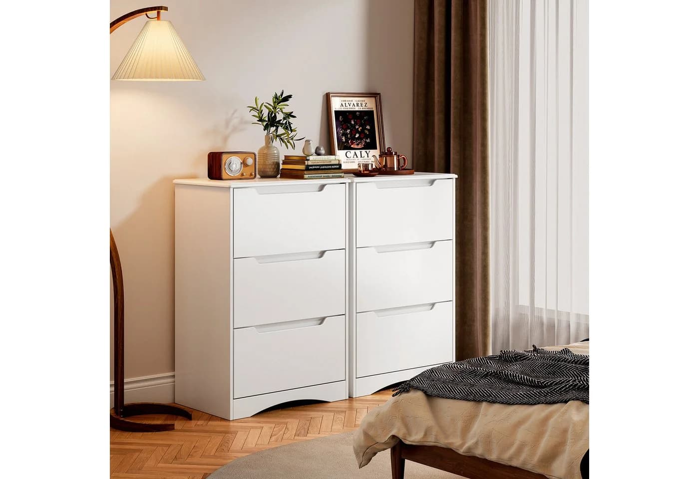 Bealife Kommode Weiß 4/5 Schubladen 41x72x82/94 cm - Bild 3