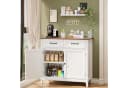 Bealife Sideboard Küchenschrank mit Arbeitsplatten, 2 Schubladen 2 Türen, Braun/Grau Bild 3