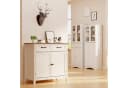 Bealife Sideboard Küchenschrank mit Arbeitsplatten, 2 Schubladen 2 Türen, Braun/Grau Bild 4