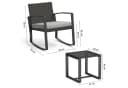 Bealife Balkonset Gartenlounge-Set 3-tlg. Grau Rattan Bild 3