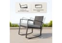 Bealife Balkonset Gartenlounge-Set 3-tlg. Grau Rattan Bild 4