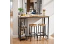 Bealife Bartisch Set 3-tlg. Stehtisch mit 2 Barhockern Braun Bild 3
