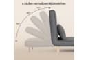 Bealife Relaxsessel Klappbarer Schlafsessel Schlafsofa Fernsehsessel Relaxsessel Dunkelgrau Bild 5