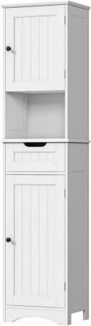 Bealife Hochschrank 170 cm Badezimmerschrank Weiß Bild 2
