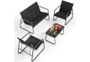 Bealife Gartenlounge-Set 4er Set 1 Tisch 1 Doppelstuhl 2 Einzelstühle Bild 2
